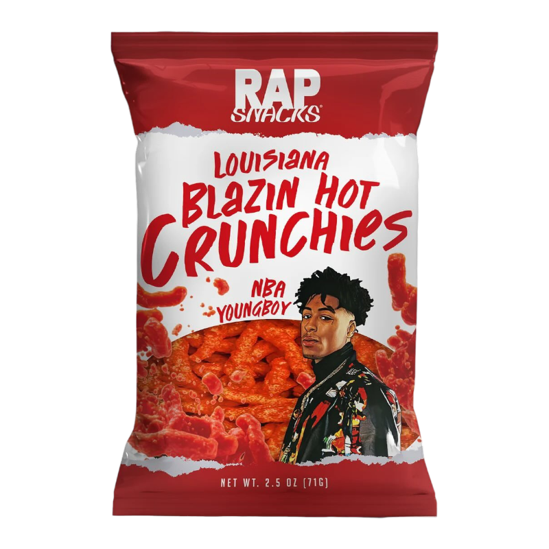 Rap Snacks NBA YoungBoy Blazin Hot Crunchies 99g - Out of Date
